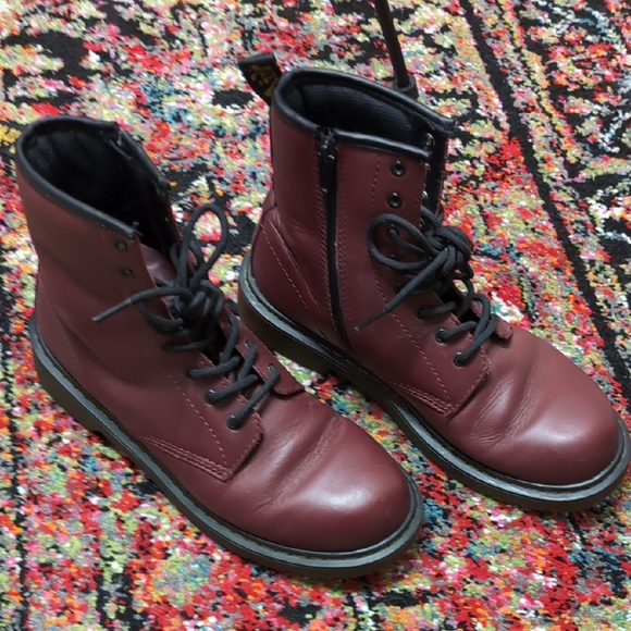 Dr. Martens Shoes - Dr Martens Delaney Side Zip Oxblood Boots